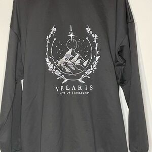 Velaris Black Graphic Long Sleeve Tee